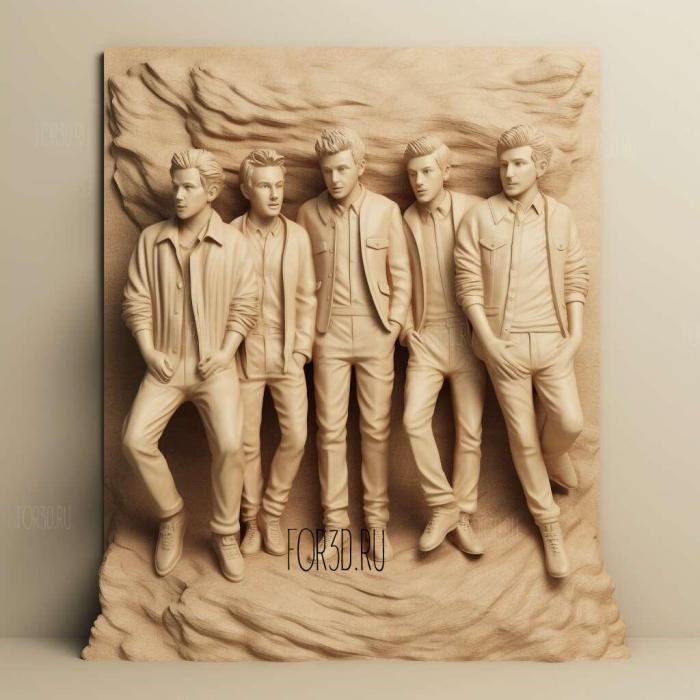 One Direction 3 stl model for CNC